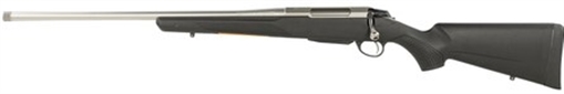 Picture of Tikka T3 Lite Full Size 22-250 Rem 3+1 22.40" Stainless Threaded Barrel, Drilled & Tapped Stainless Steel Receiver, Fixed Black Synthetic Stock, Left Hand JRTXB41422MT