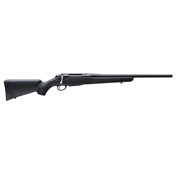 Picture of Tikka T3 Lite Full Size 350 Legend 3+1 20" Matte Blued Threaded Barrel, Blued Drilled & Tapped Steel Receiver, Fixed Black Synthetic Stock, Right Hand JRTXE31320MT