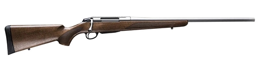 Picture of Tikka T3x Hunter Full Size 243 Win 3+1 20" Matte Stainless Fluted Threaded Barrel, Matte Drilled & Tapped Stainless Steel Receiver, Fixed Oiled Walnut Wood Stock, Right Hand JRTXA71520MT