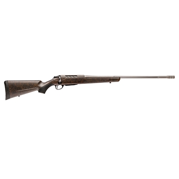 Picture of Tikka T3X Lite Roughtech Ember, Bolt Action Rifle, 7mm Remington, 24.3" Fluted Barrel, 5/8x24" Threaded, Muzzle Brake, Satin Finish, Silver, Fluted Bolt, Roughtech Finish Synthetic Stock, Red with Orange Webbing, 3 Rounds, 1 Magazine JRTXRBS370