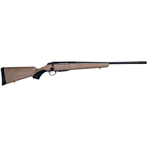 Picture of Tikka T3x Lite 270 Win 3+1 22.40" Fluted/Threaded, Black Barrel/Rec, Black Webbed Tan Roughtech Synthetic Stock, Interchangeable Grip, Muzzle Brake JRTXRT318