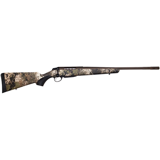 Picture of Tikka T3x Lite, Bolt Action Rifle, 308 WIN, 22.4" Fluted Barrel, 1:11 Twist, Threaded 5/8x24, Veil Wideland Camo, Synthetic Stock, Cerakote Barrel and Action, Burnt Bronze Color, Right Hand, 3Rd, 1 Mag, Includes Matching Muzzle Brake JRTXVW316