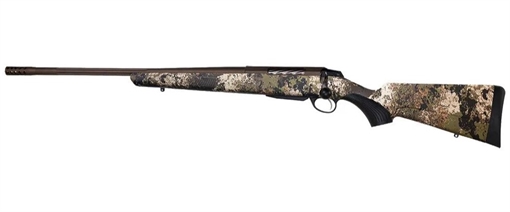 Picture of Tikka T3x Lite 6.5 PRC 3+1 24.30" Fluted/Threaded, Midnight Bronze Cerakote Barrel/Rec, Veil Wideland Synthetic Stock, Interchangeable Grip, Muzzle Brake Left Hand JRTXVW419