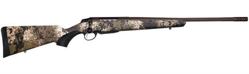 Picture of Tikka T3x Lite Full Size 300 WSM 3+1 24.30" Midnight Bronze Cerakote Fluted Threaded Barrel, Drilled & Tapped Steel Receiver, Veil Wideland Fixed Synthetic Stock JRTXVW341