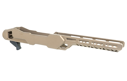 Picture of Timber Creek Outdoors Enforcer Rifle Chassis Burnt Bronze Aluminum Fits Ruger 10/22 Compatible w/ MSR Buffer Tubes ERC1022BB
