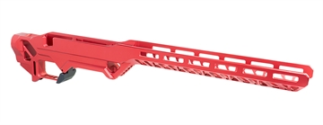 Picture of Timber Creek Outdoors Enforcer Rifle Chassis Red Aluminum SA Rem700 Action Right ERCR7SAR
