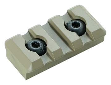 Picture of Timber Creek Outdoors M-LOK 3 Slot Picatinny Rail FDE Aluminum Fits AR-Platform M3SPRFDE