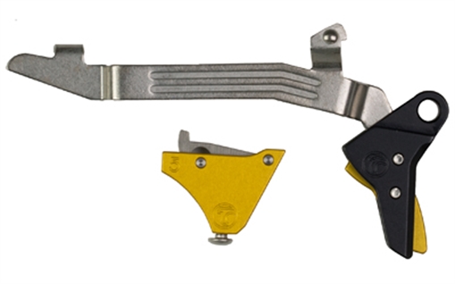 Picture of Timney Triggers ALPHAGLOCK5 Alpha Competition 9mm Luger/40 S&W/22 LR, Gold Straight Trigger, Compatible w/Glock Gen5 & Glock 44 ALPHAGLOCK5GOLD
