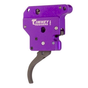 Picture of Timney Triggers Benchrest Trigger Single-Stage Curved Trigger with 3-6 oz Draw Weight & Purple/Black Finish for Remington 700 502B