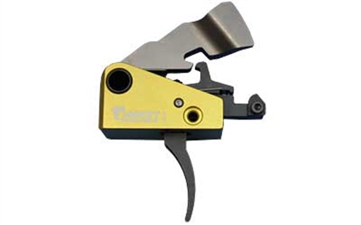 Picture of Timney Triggers Featherweight Single-Stage Curved Trigger with Black/Gold Finish for FN SCAR17 691S