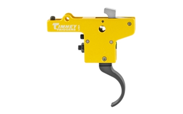 Picture of Timney Triggers Featherweight Curved Trigger with 3 lbs Draw Weight & Yellow/Black Finish for Mauser 98FN 201