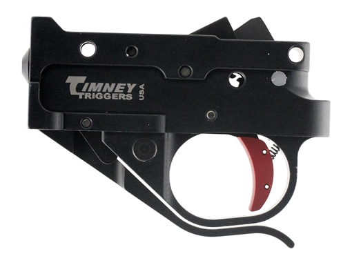 Picture of Timney Triggers Replacement Trigger Single-Stage Curved Trigger with 2.75 lbs Draw Weight & Black/Red Finish for Ruger 10/22 10222C