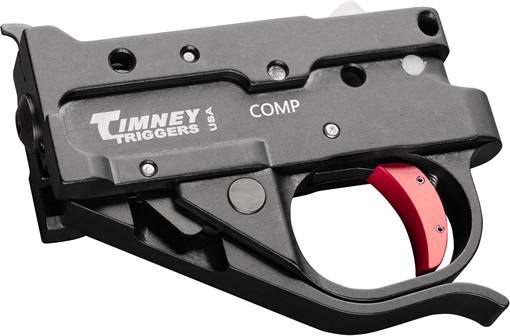 Picture of Timney Triggers 10222CCOMP Replacement Trigger  Compact Black/Red Drop-In Fits Ruger 10/22