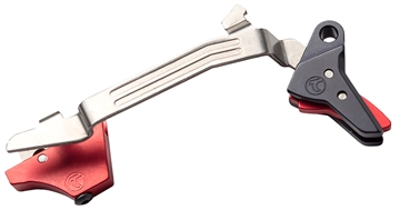 Picture of Timney Triggers Alpha Competition 9mm Luger/40 S&W, Black Straight Trigger, Compatible w/ Most Glock Gen3-4 ALPHAGLOCK34