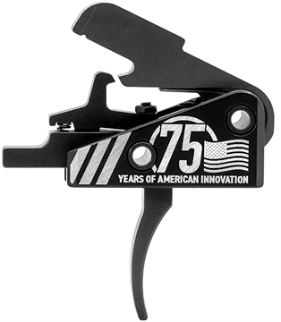 Picture of TIMNEY TRIGGERS AR15 SMALL PIN LASER ETCHED 75TH ANNIVERSAY CURVED 3LB 667S-75TH