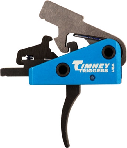 Picture of Timney Triggers Targa Long Trigger Two-Stage Curved Trigger with 2 lbs Draw Weight & Black/Blue Finish for AR-Platform 663S