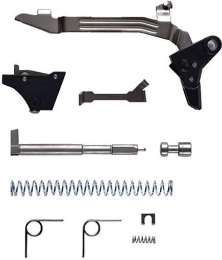 Picture of Timney Triggers Ultimate Builder's Kit, Pivot Trigger, 2.5-3 LB Pull Weight, Fits GLOCK Generation 3/4, NP3 Coated, Black -Black AlphaGlockPivot3-4-UBK