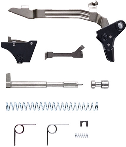 Picture of Timney Triggers Ultimate Builder's Kit, Pivot Trigger, 2.5-3 LB Pull Weight, Fits GLOCK Generation 5, NP3 Coated, Black lack AlphaGlockPivot5-UBK-B