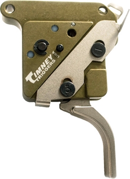 Picture of Timney Triggers Elite Hunter Straight Trigger with 3 lbs Draw Weight & Green/Nickel Finish for Remington 700 Right 51716V2