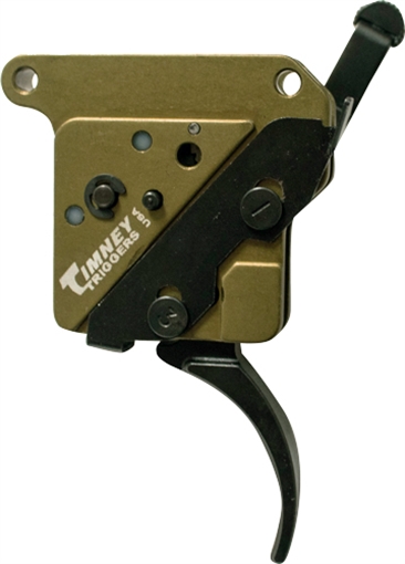 Picture of Timney Triggers Elite Hunter Thin Curved Trigger with 3 lbs Draw Weight & Black/Green Finish for Remington 700 Right 510V2THIN
