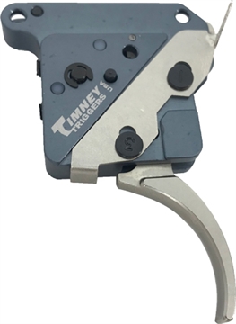 Picture of Timney Triggers Hit Trigger Curved Trigger with 8 oz Draw Weight & Nickel Finish for Remington 700 Right THEHIT16