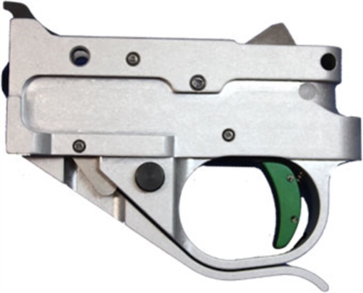 Picture of Timney Triggers Replacement Trigger Single-Stage Curved Trigger with 2.75 lbs Draw Weight & Silver/Black Finish for Ruger 10/22 10221C16