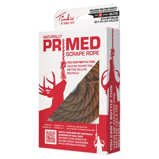 Picture of TINKS PRIMED SCRAPE ROPE 32" KNOTTED W5946