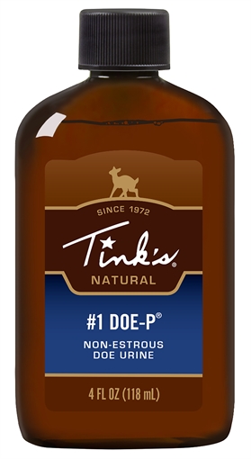 Picture of Tinks #1 Doe-P Deer Attractant Doe Urine Scent Plastic 4 oz Bottle W6216