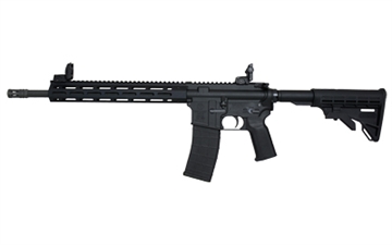 Picture of Tippmann Arms Company M4-22 Elite, Semi-automatic Rifle, AR, 22 LR, 16" Barrel, Aluminum MLOK Handguard, Matte Finish, Black, M4 Collapsible Stock, Front/Rear Flip Sights, 1 Magazine, 25 Rounds A101032