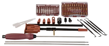Picture of Tipton Ultra Cleaning Kit, Includes 3 Piece Stainless Steel Rod, Deluxe Bore Guide Kit, 13 Piece Ultra Jag Set with Case, 13 Piece Best Bore Brush Set with Case, 2 General Purpose Brushes, AR-15 Bolt Carrier and Action Brushes, 4 Polymer Cleaning Picks, Carry Case 554400