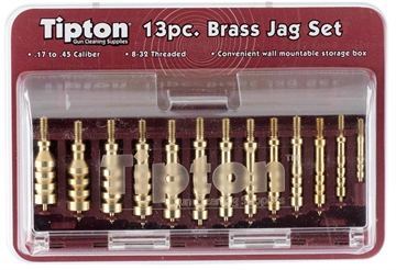Picture of Tipton Jag Set Multi-Caliber 8-32/5-40 Thread Brass 13 Pieces Includes Storage Box 749245
