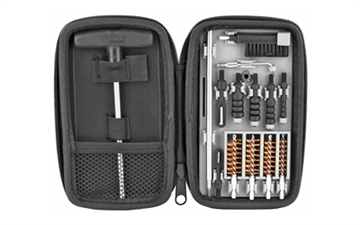 Picture of Tipton Compact Pistol Cleaning Kit, For Pistol Calibers .22-.45, Cleaning Pick, Nylon Brush, Cleaning Rod, Soft Carry Case 1082252 661120412779