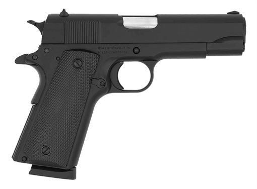 Picture of Tisas 1911 A1 Tanker 45 ACP 8+1 4.25" Hard Chromium Coated Steel Barrel, Manganese Phosphate Coated Serrated Steel Slide, Matte Black Steel Frame w/Beavertail, Plastic Grip 10100113