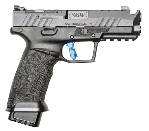 Picture of Tisas 10100567 PX-9 Duty Comp 2.0 9mm Luger 20+1 4.11" Black Compensated Barrel, Black Optic Ready/Ported/Serrated Slide, Black Polymer Frame w/Picatinny Rail, Black Polymer Grip, RMR Footprint