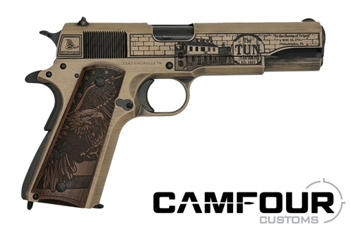 Picture of TISAS 1911 A1 US ARMY 250TH 45ACP 7RD 5IN BARREL SCC10100539AR 810188105899