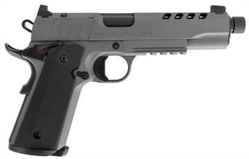 Picture of TISAS 1911 NIGHT STALKER SF HGA 45 AUTO 5IN THREADED BBL FS GREY ENHANCED RAIL SLIDE CUTS 1911NIGHTSTALKERSF