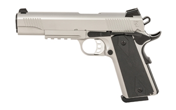 Picture of Tisas 1911 Duty SS45R Handgun .45 ACP 8rd Magazine 5" Barrel Stainless Steel w/Rail 10100533