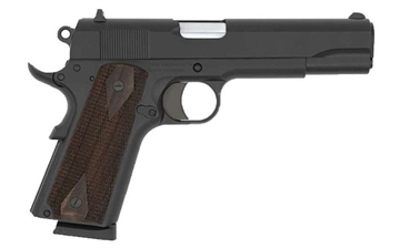 Picture of Tisas 1911 A1 Stakeout Full Size Frame 45 ACP 8+1 5" Stainless Button-Rifled Barrel, Nickel Serrated Stainless Steel Slide, Nickel Steel Frame w/Beavertail, Turkish Walnut Grip 10100516