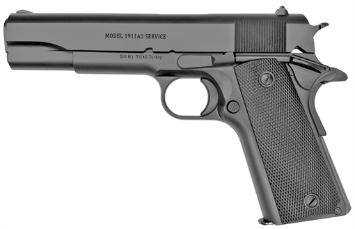 Picture of Tisas 1911 A1 Service 45 Handgun .45 ACP 8rd Magazine 5" Barrel Black Cerakote 10100518
