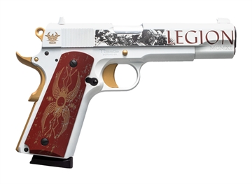 Picture of Tisas Arms Customs 10100516AA9 1911 A1 Stakeout Legion Sports South Exclusive 45 ACP 8+1 5" Carbon Steel Serrated Slide Carbon Steel Frame w/Beavertail
