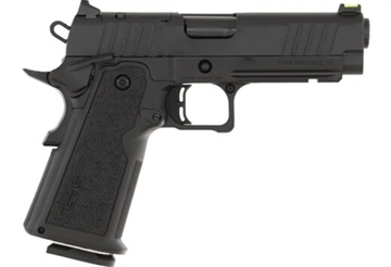 Picture of Tisas USA Carry B9R Double Stack, Single Action Only, Semi-automatic, Steel Frame Pistol, Carry Size, 9MM, 4.25" Bull Barrel, Cerakote Finish, Black, Rail, Fiber Optic Front and Low Profile Combat Rear Sights, 17 Rounds, 2 Magazines 12500018
