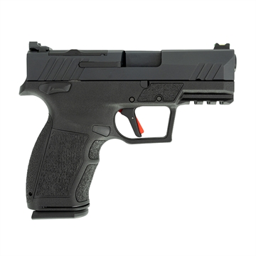 Picture of Tisas USA PX-9 Carry, Striker Fired, Semi-automatic, Compact, Polymer Frame Pistol, 9MM, 3.5" Barrel, QPQ Finish, Black, Manual Thumb Safety, Optic Ready, 15 Rounds, 2 Magazines 15000300