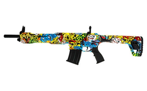 Picture of Tokarev Shotguns TAR 12 SP, Semi-automatic Shotgun, AR, 12 Gauge, 3" Chamber, 18.5" Barrel, Splatter Camo, Synthetic Stock, 3 Choke Tubes, Front/Rear Flip Sights, 5 Rounds 21000428