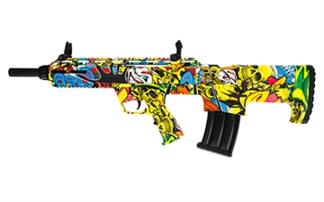 Picture of Tokarev Shotguns TBP 12 SP, Semi-automatic, Bullpup, 12 Gauge, 3" Chamber, 18.5" Barrel, Splatter Camo, Synthetic Stock, Front/Rear Flip Sights, 3 Choke Tubes, 5 Rounds 21000429