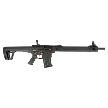 Picture of Tokarev Shotguns TT-12, Semi-automatic Shotgun, AR, 12 Gauge, 3" Chamber, 18.5" Barrel, Black with Red, 3 Choke Tubes, Front/Rear Flip Sights, 5 Rounds 21000419