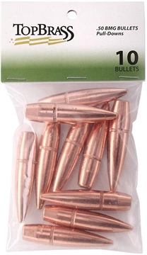 Picture of Top Brass Pull-Down Bullets .50 BMG 647gr FMJ 10/ct JB11010-PD-10