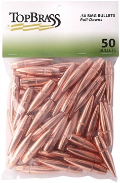 Picture of Top Brass Pull-Down Bullets .50 BMG 647gr FMJ 50/ct JB11020-PD-50