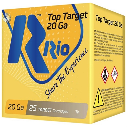 Picture of Rio Outdoors Corp. TOP TARGET 20 GA 2-3/4'' 1OZ #9 SHOT 1250 FPS 25/BOX TT209