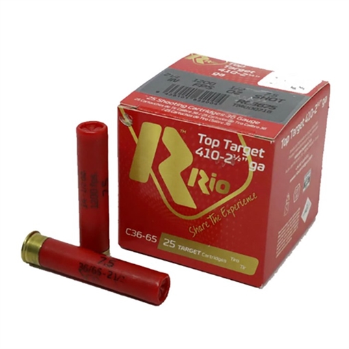 Picture of Rio Top Target 14 .410ga Target Load 2.5 inch Shotgun Shells - #8 | 1/2 oz. | 1200 fps | 25rd Box RC368