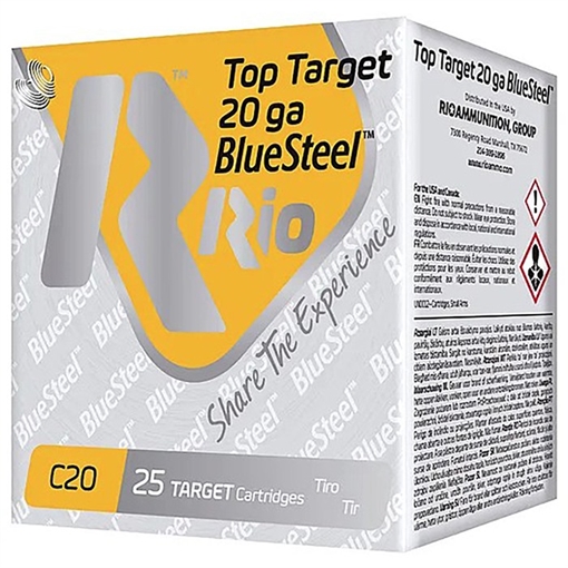Picture of Rio Outdoors Corp. TOP TARGET BLUESTEEL 20 GA 2-3/4'' 7/8OZ #7 SHOT 25/BOX TTBS207